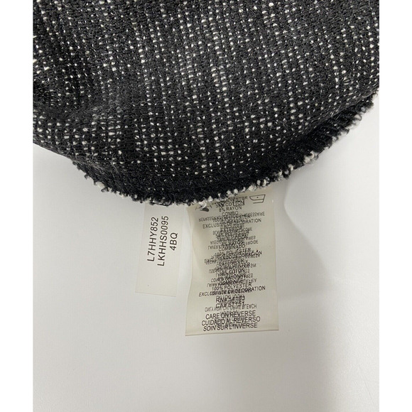 Karl Lagerfeld women top tweed grey with Pearl beads size S - Picture 9 of 12